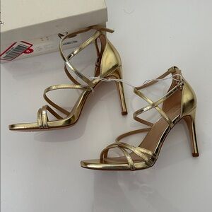 A new day gold stray heels, Neil